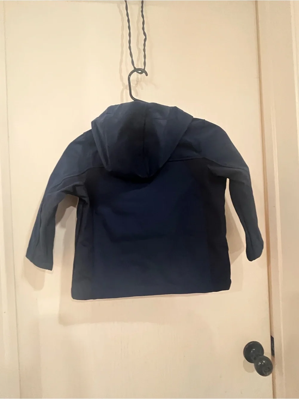 Free Country Navy Blue Softshell Hooded Explorer Jacket with Zip Chest Pockets